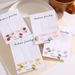 Children's Accessories New Ins Colorful Fruit Butterfly Flower Earrings 8 Piece Set Creative Small Accessories Crystal Card Earrings_viptrois.com