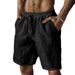 Men's Clothing Cotton And Linen Shorts With Elastic Waist Beach Shorts Casual Sports Men_viptrois.com