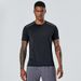 Men's Clothing Short Sleeved T Shirt Men's Sports Ice Silk Fitness Quick Drying Clothes Summer Leisure Round Neck Loose Large Size Running Clothes_viptrois.com