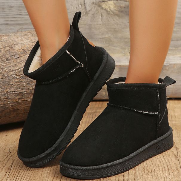 2023 foreign trade wholesale large size snow cotton shoes women's autumn and winter new style plus velvet thickened adult non-slip cotton shoes _viptrois.com