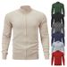 Men's Clothing Autumn And Winter New Men's Clothing Hot Style Stand Collar Casual Sports Sweater Cardigan Knitted Sweater All Match Wool Sweater_viptrois.com