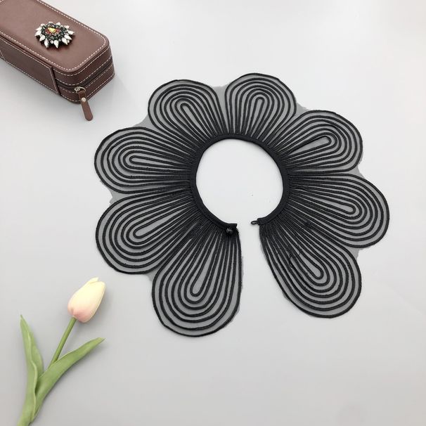 Autumn And Winter New Decoration Collar, Delicate Embroidery Of Petals, Paired With Sweater Skirt, Elegant Boutique_viptrois.com