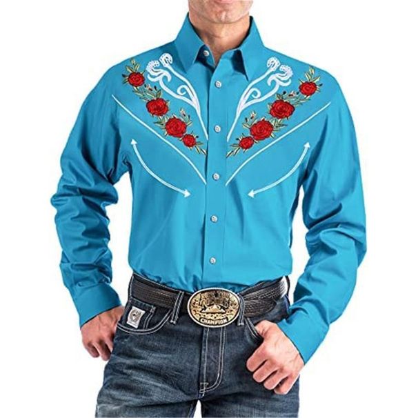 Men's 3D Printed Long Sleeve Shirt Spring Autumn Fashion Loose Fit_viptrois.com