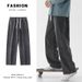 "Men's Relaxed-Fit Drawstring Jeans – Breathable Cotton Straight-Leg Pants (S-3XL, Black/Light Blue/Dark Blue/Dark Gray/Yellow Clay)"_viptrois.com