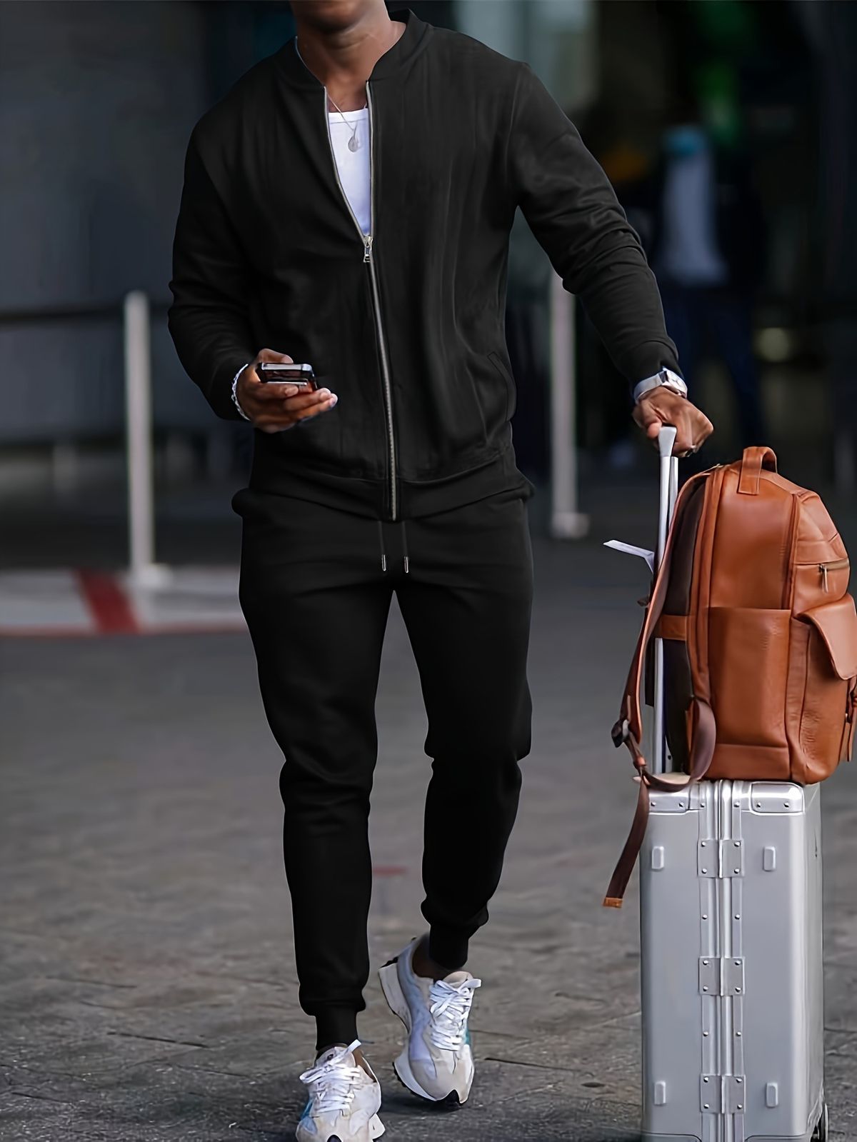 Men's Clothing Autumn New Men's Suit Casual Outdoor Sports Men's Two Piece Suit_viptrois.com