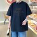 Summer New Cotton Short-sleeved T-shirt Men's Heavy 220g Loose Trendy Brand Printed Versatile Crew Neck Half-sleeved Top_viptrois.com
