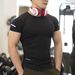 Men's Clothing New Men's Fitness Clothes Short Sleeve Tight High Elastic Compression Clothes Quick Dry Elastic Running Sports Tops Bottoming Shirt_viptrois.com