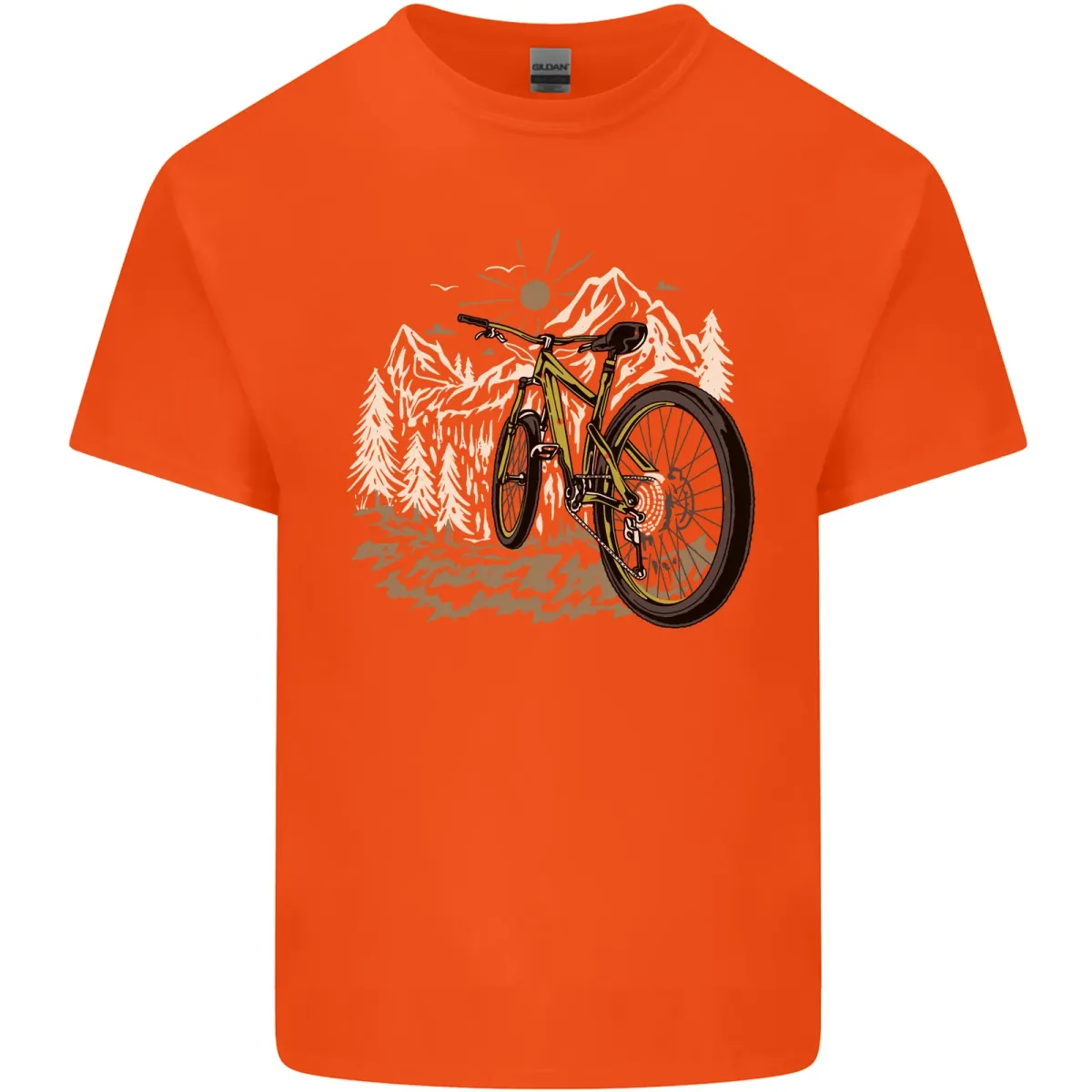 Mountain Bike Bicycle Cycling Cyclist MTB Mens Cotton T-Shirt Mens Womens Tees Top Tee Top_viptrois.com