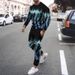 Men's Clothing Autumn And Winter Men's 3D Printed Octopus Round Neck Sweatshirt And Pants Set_viptrois.com