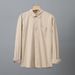 Men's Clothing Heavyweight Long Sleeved Shirt For Men Spring And Autumn Style Pure Cotton High End Casual Solid Color White Shirt Retro Jacket_viptrois.com