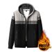Loom Cross-Border Foreign Trade European And American Thick Turn-Down Collar Men's Color-Block Casual Daily Long-Sleeve_viptrois.com