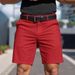 Men's Clothing Men's Solid Color Business Golf Sports Shorts Five Point Dress Pants For Formal & Casual Summer Color Block_viptrois.com