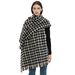Unisex Women's autumn and winter thickened dual-purpose checkered bib scarf_viptrois.com