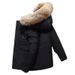 New Year Non-Closing Fake Fur Collar Down Jacket For Men And Women Couples Korean Parka Running Men's Workwear Thickened_viptrois.com