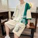 Men's Suit Summer American Color Blocked Short Sleeved T-Shirt , Free To Match, Student High Street Casual Two-Piece_viptrois.com