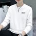New Autumn Hoodie With Round Neck Printed T-Shirt, Long Sleeved Outerwear, Casual Trendy Men's Top And Base Shirt_viptrois.com