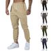 Men's Clothing Casual Jogger Pants Lightweight Breathable Drawstring Trousers For Gym, Travel Daily Wear Straight Leg, Mid-Rise, Quick-Dry Blend_viptrois.com