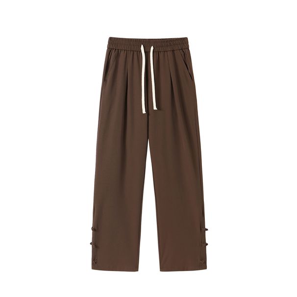 Men's Grey Straight Leg Trousers Summer Casual Sports Sweatpants Unisex Autumn Winter Style_viptrois.com