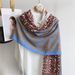 for Women Autumn Winter 2024 New Simple Elegant Printed Silk Scarf Korean Style Pastoral Floral Warm Large Shawl_viptrois.com