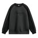 Monochrome Man- Color-Block Contrast Stitching Raglan Sleeve Crew Neck Sweatshirt Autumn Winter New American Retro Fuzzy Dot Print Top_viptrois.com