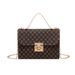 Women's New Wave-Textured Square Bag - Polka Dot Print & Quilted Lock Flap Crossbody Purse_viptrois.com