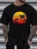 HOT Retro Vintage Beach Sunset Palm Tree Tropical T Shirt Size S 5XL Breathable Stylish Streetwear Unisex Designer Clothes Graphic Slightly_viptrois.com