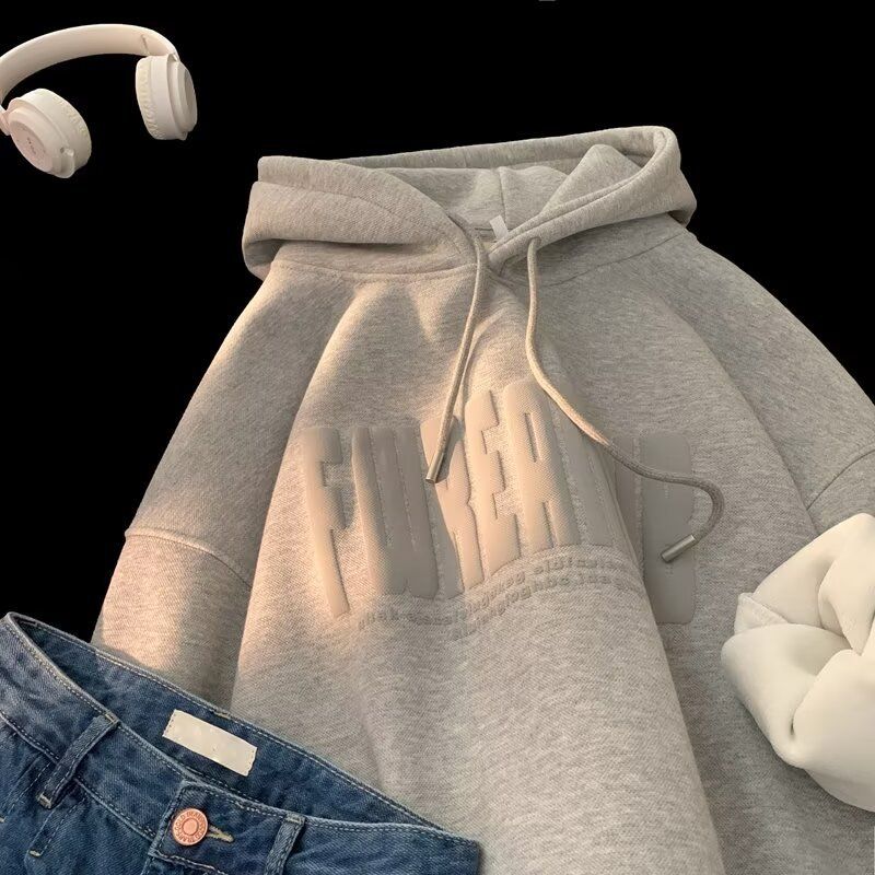 Men's Heavyweight Hooded Sweatshirt – Vintage Streetwear Pullover With Oversized Fit, Winter Casual Hoodie_viptrois.com