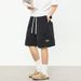 Men's Clothing Split Three Dimensional Pleated Casual Shorts Retro Texture Loose Letter Embroidered Sports Shorts_viptrois.com