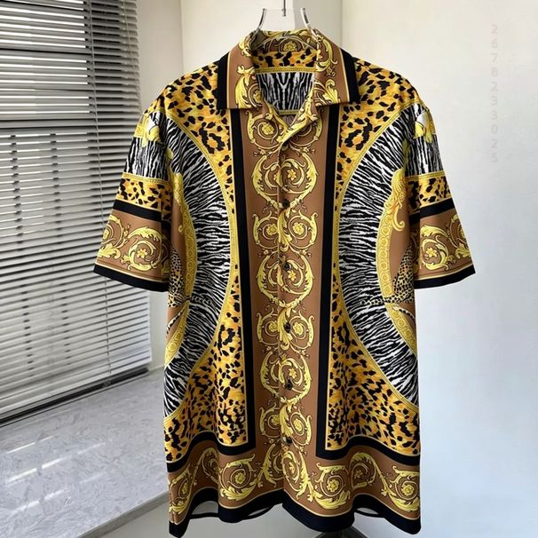 Camisa De Verano 2026 Para Hombre, Estilo Barroco, Estampada, Manga Corta, Cuello Holgado, Informal, Para Exteriores, Retro, Tallas XS-6XL_viptrois.com