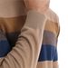 Fashionable Autumn And Winter Half Zipper Men's Pullover Striped Patchwork Sweater_viptrois.com