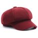 Versatile Woolen Octagonal New Fashion Beret Simple Painter Korean Style Autumn Winter Hat_viptrois.com