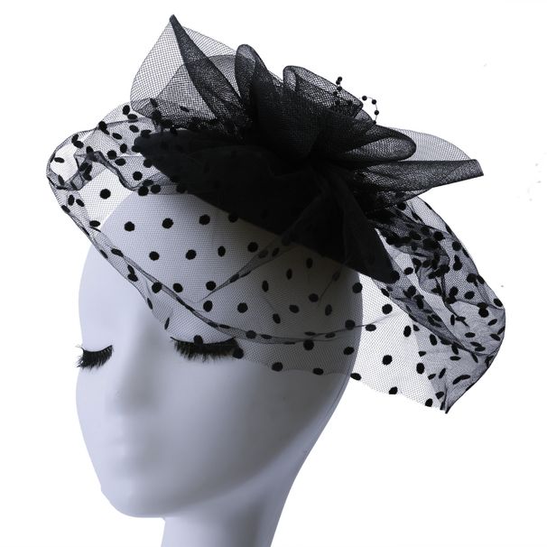 Republic Of China Style Hair Accessories - Bridal Veil Headdress With Mesh Hat & Hairpin Retro Cheongsam Dress Photo Props_viptrois.com