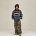 New Eco-friendly Fabric American Retro College Style Striped Sweater Men's Autumn And Winter New Oversized Loose Knitted Sweater Top Couple Tide_viptrois.com