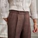 Men's Clothing Spot Summer Linen Italian Casual High Waist Trousers Men's Light Fashion Trousers Trendy_viptrois.com