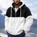 Men's Winter Fleece Lined Hooded Jacket - Warm Double Faced Coat, Loose Fit Casual Outerwear For Cold Weather_viptrois.com