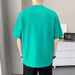 Trendy Men's Steel-printed Summer T-shirt New Loose Short-sleeved T-shirt Half-sleeved Crew Neck Casual Top_viptrois.com