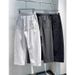 Men's Lightweight Casual Pants – Trendy Loose Straight Fit With Drawstring Waist (M-3XL, Black/Dark Gray/Grayish White)_viptrois.com