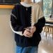 Pure Color Block Sweater For Men, Autumn And Winter, Trendy Loose Casual Lazy Style, Unique Design Pullover Knitwear_viptrois.com