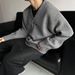 Pure 2025 Autumn New American Retro V-Neck Knitted Sweater Jacket Long Sleeve Commuter Style Inner Layer For Men_viptrois.com