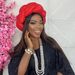 New African hot selling pure color exaggerated decorative sponge flower braid headband headband_viptrois.com
