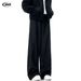 Men's Clothing Retro Design Silhouette Wide Leg Trousers For Women Straight Loose Cleanfit Trousers Trendy Men_viptrois.com
