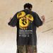 American-style Washed Vintage Bottle Cap Print Loose Short-sleeve T-shirt Men And Women, Suitable For Couples_viptrois.com