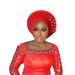 Women's Scarves New Style Adhesive Flower Heavy Industry Bright Silk Layered Strap Hat Nigeria Wedding Party Aoto Gele Headdress Hat_viptrois.com