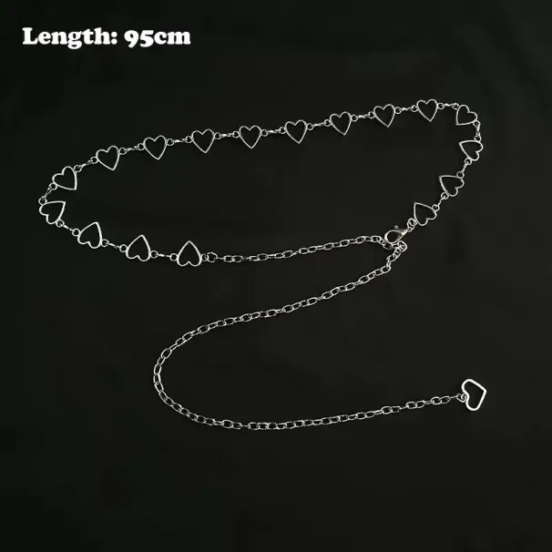 2025 Frauen Mode Gürtel Hüfte Hohe Taille Gold Silber Schmale Metall Kette Chunky Fransen Kristall Diamant Taille Kette Korsett Kette Gürtel_viptrois.com