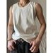 American Basic Solid Color Slim Fit Versatile Vest For Men Summer Simple Style Loose Ribbed Youth Fitness Sports Base_viptrois.com