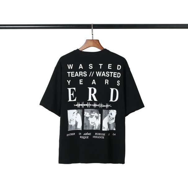 ERD Melancholy Rich Second Generation New Loose Casual Trendy Niche Brand Printed Round Neck Short Sleeve T-Shirt Unisex_viptrois.com