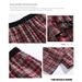 American Retro Red Plaid Pants Men's Autumn Heart Pleated Contrasting Plaid Pants Scimitar Straight Slightly Pulled Trousers_viptrois.com