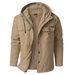 American Size Men's Multi-pocket Plus Size Padded Padded Jacket With Thick Hooded Padded Jacket Medium Long Padded Lamb Fleece Jacket_viptrois.com