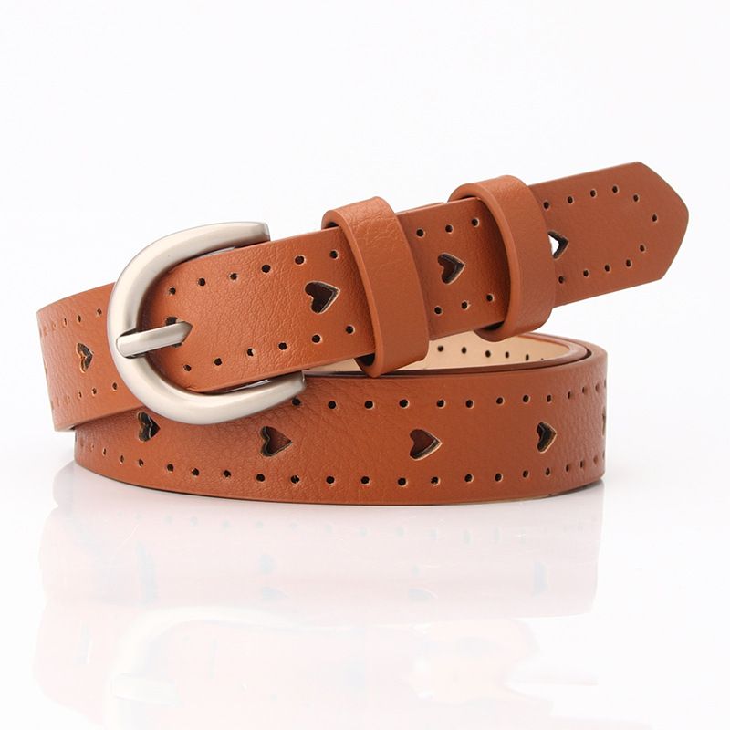 New style women's belt casual versatile hollow belt women's fine decoration simple fashion pin buckle trouser belt_viptrois.com