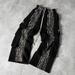 Cross-border European And American High Street Casual Sweatpants Fashion Versatile Street Hip-hop Men's Trendy Brand Loose Straight Striped Trousers_viptrois.com
